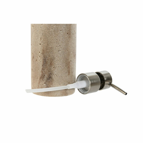 Zeepdispenser Home ESPRIT Crème Zilverkleurig Hars Polyethyleen Marmer 7 x 7 x 17,5 cm 2