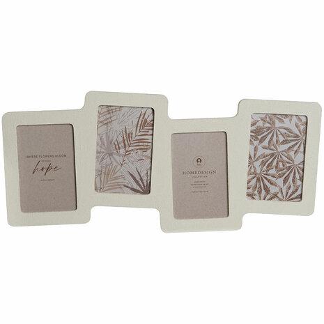 Fotolijsten Home ESPRIT Beige Kristal Hout MDF Scandinavisch 50 X 2 X 22 cm 1