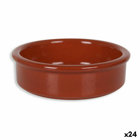 Sauspan Azofra Bruin Aardewerk (24 Stuks) (ø 8 cm) 1