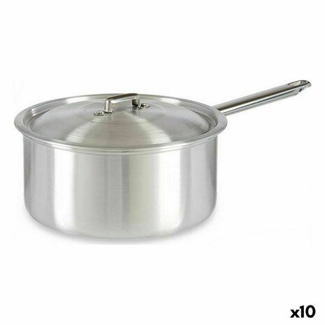 Sauspan met deksel Ø 24 cm Zilverkleurig Aluminium 5 L (10 Stuks) 1