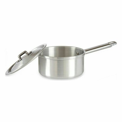 Sauspan met deksel Ø 14 cm Zilverkleurig Aluminium 1 L (10 Stuks) 3