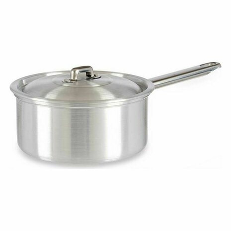 Sauspan met deksel Ø 16 cm Zilverkleurig Aluminium 1,5 L (10 Stuks) 3