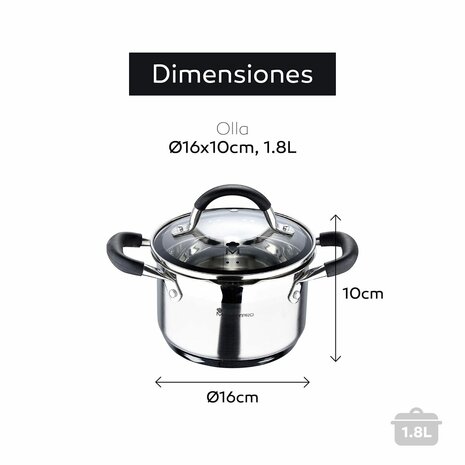 Slowcooker Masterpro Ø 16 cm 1,8 L 2