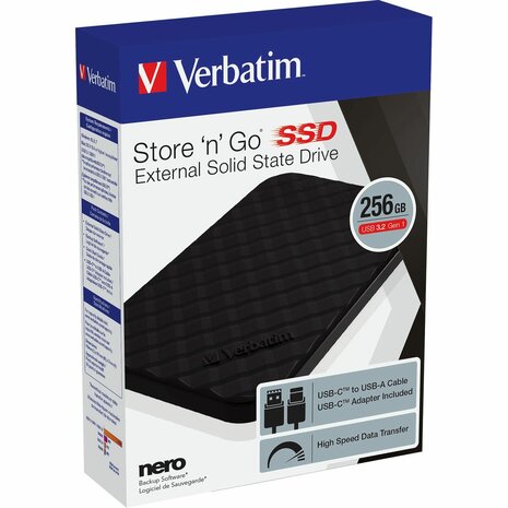 Externe Harde Schijf Verbatim Store &apos;n&apos; Go 2,5" 256 GB 3