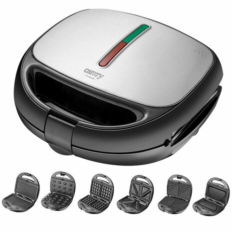 Tosti-ijzer Adler CR 3057 Zwart Zilverkleurig 1200 W 1