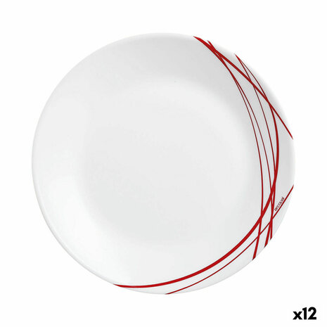 Dessertbord Arcopal Domitille Rojo Tweekleurig Glas Ø 18 cm (12 Stuks) 1