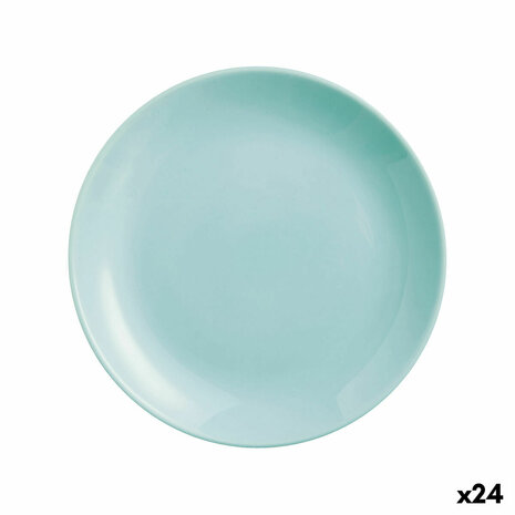 Dessertbord Luminarc Diwali Turquesa Turkoois Glas 19 cm (24 Stuks) 1
