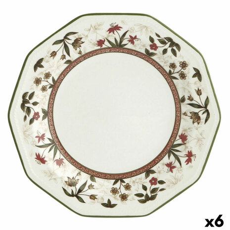 Dessertbord Queen´s By Churchill Assam Gebloemd Keramisch Porslin Ø 20,5 cm (6 Stuks) 1
