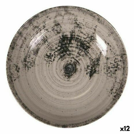 Diep bord La Mediterránea Aspe Grijs Ø 22,7 x 5 cm (12 Stuks) 1