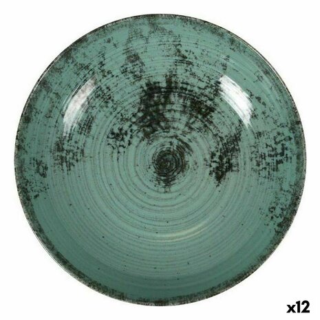 Diep bord La Mediterránea Aspe Turkoois Ø 22,7 x 5 cm (12 Stuks) 1
