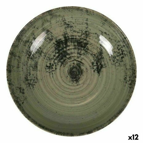 Diep bord La Mediterránea Aspe Groen Ø 22,7 x 5 cm (12 Stuks) 1