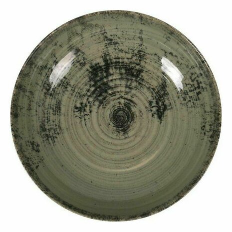 Diep bord La Mediterránea Aspe Groen Ø 22,7 x 5 cm (12 Stuks) 2