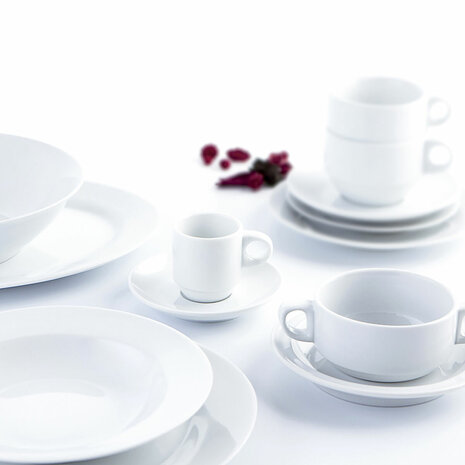 Diep bord Quid Basic Wit Keramisch Ø 21,5 cm (12 Stuks) 4