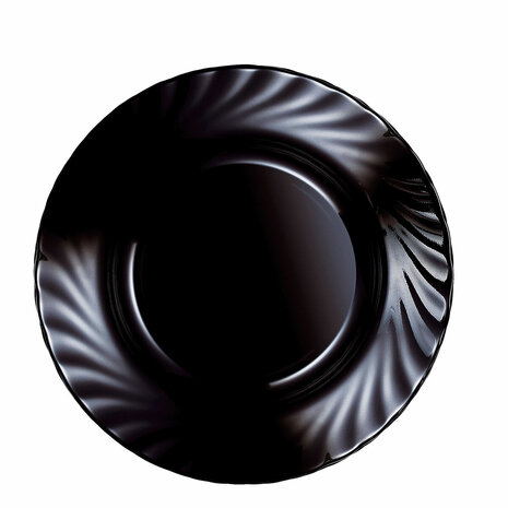 Diep bord Luminarc Trianon Zwart Glas (ø 22,5 cm) (24 Stuks) 3