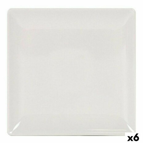 Dinerbord La Mediterránea 41678 Keramiek Ivoor 24 x 24 x 2 cm (6 Stuks) (24 cm) 1