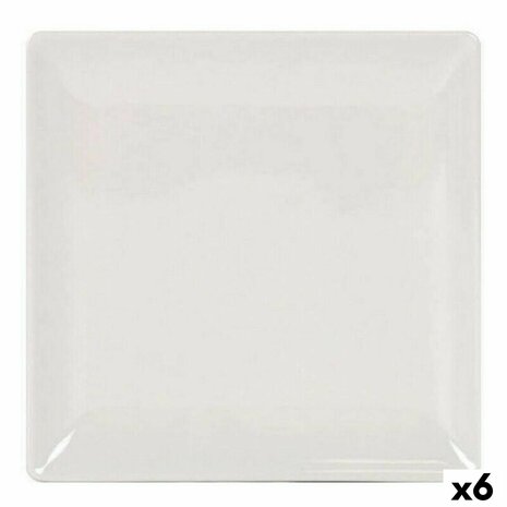 Dinerbord La Mediterránea Elite Keramiek Ivoor 21 x 21 x 2 cm (6 Stuks) (21 cm) 1