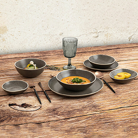 Dinerbord Bidasoa Gio Incidenteel Grijs Keramisch 20 cm (6 Stuks) 2