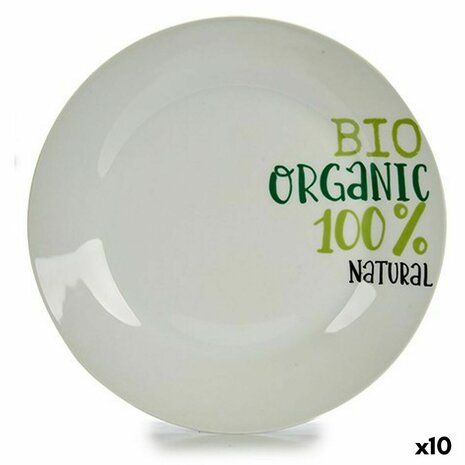 Dinerbord Organic Porselein 24,4 x 2,6 x 24,4 cm (10 Stuks) 1