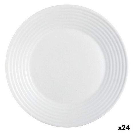 Onderbord Luminarc Harena Wit Glas (Ø 27 cm) (24 Stuks) 1