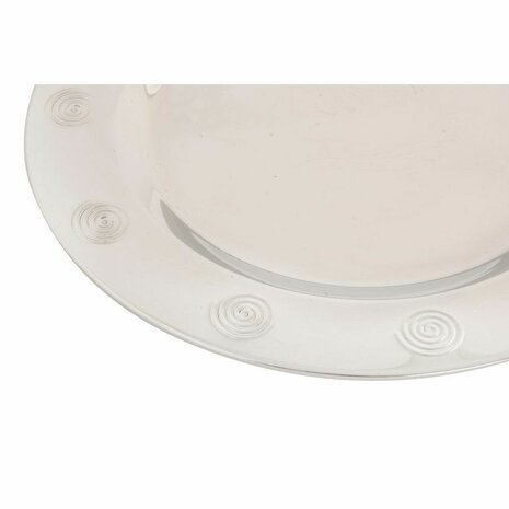 Onderbord DKD Home Decor Roestvrij staal Plastic Zilverkleurig 30 x 30 x 0,5 cm 2