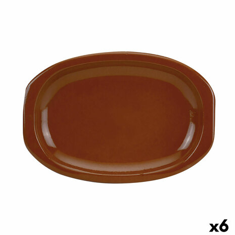 Serveerschaal Raimundo Barro Profesional Aardewerk Bruin 6 Stuks 36 x 25 cm 1