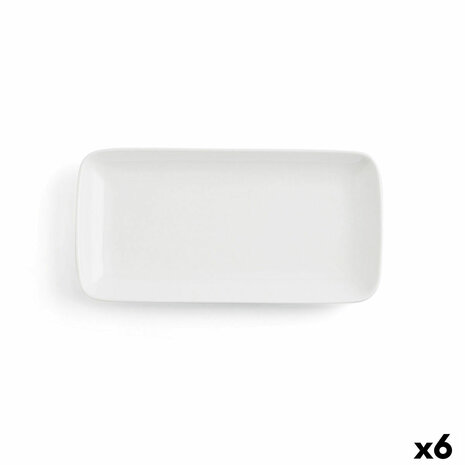Serveerschaal Ariane Vital Coupe Rechthoekig Keramisch Wit (28 x 14 cm) (6 Stuks) 1