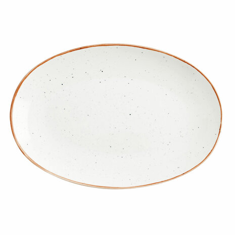Serveerschaal Ariane Terra Ovalen Keramisch Beige (Ø 26 cm) (12 Stuks) 3