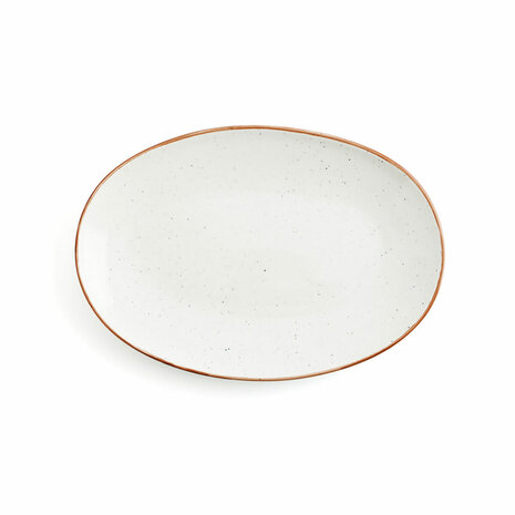 Serveerschaal Ariane Terra Ovalen Keramisch Beige (Ø 32 cm) (6 Stuks) 3