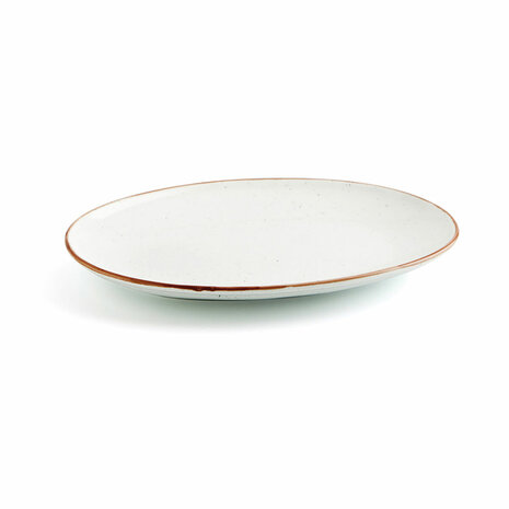 Serveerschaal Ariane Terra Ovalen Keramisch Beige (Ø 32 cm) (6 Stuks) 4