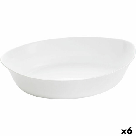 Serveerschaal Luminarc Smart Cuisine Ovalen 32 x 20 cm Wit Glas (6 Stuks) 1
