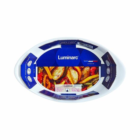Serveerschaal Luminarc Smart Cuisine Ovalen Wit Glas 21 x 13 cm (6 Stuks) 3