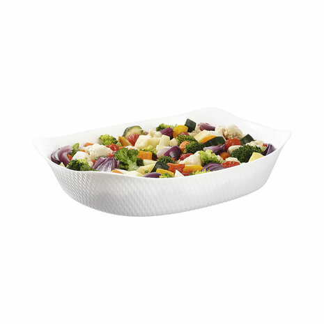 Serveerschaal Luminarc Smart Cuisine Wit Glas 34 x 25 cm (6 Stuks) 2