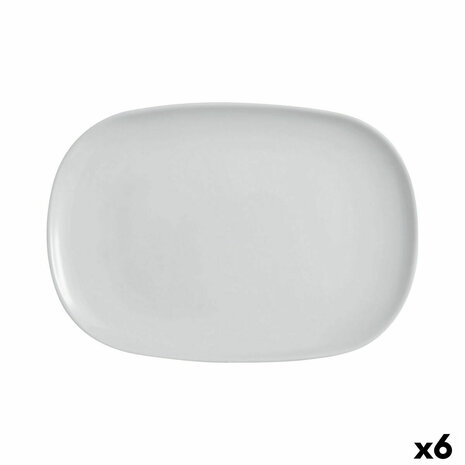Serveerschaal Luminarc Diwali Grijs Glas 35 x 24 cm (6 Stuks) 1
