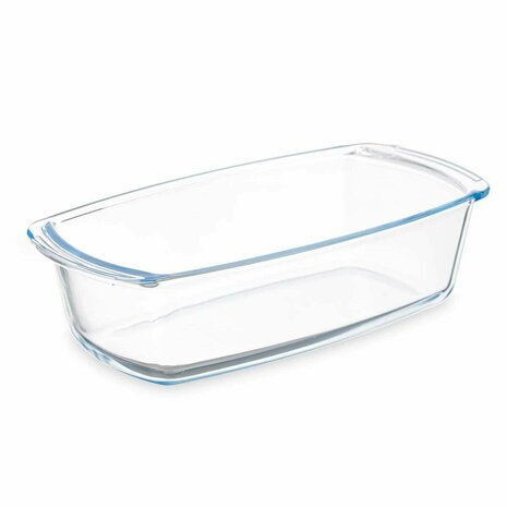 Serveerschaal Met handvatten Transparant Borosilicaatglas 1,6 L 27 x 7,2 x 14 cm (12 Stuks) 2