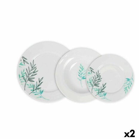 Serviesset La Mediterránea Lora Rond 18 Onderdelen (2 Stuks) 1