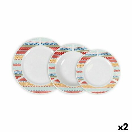 Serviesset La Mediterránea Palma Rond 18 Onderdelen (2 Stuks) 1