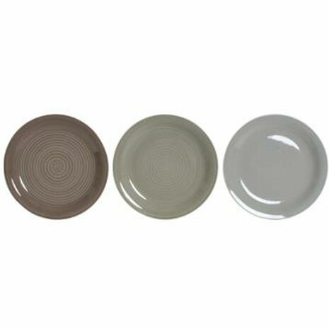 Serviesset DKD Home Decor Bruin Grijs Keramiek 18 Onderdelen 26,5 x 26,5 x 3 cm 2