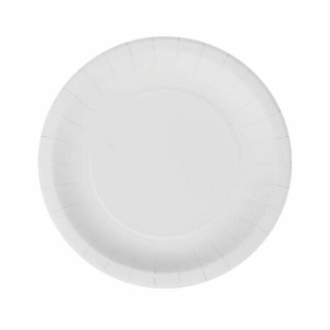 Bordenset Algon Wegwerp Wit Karton 20 cm (36 Stuks) 2