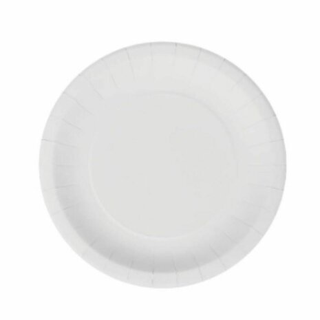 Bordenset Algon Wegwerp Wit Karton 20 cm (10 Stuks) 2