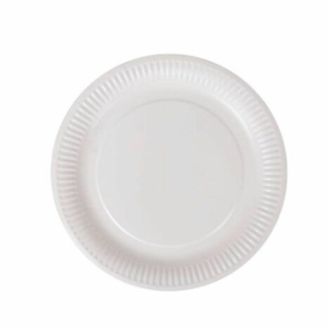 Bordenset Algon Wegwerp Wit Karton 23 cm (36 Stuks) 2
