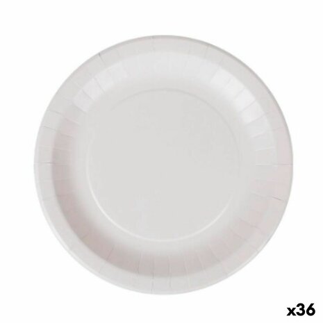Bordenset Algon Wegwerp Wit Karton 28 cm (36 Stuks) 1