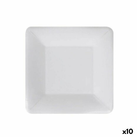 Bordenset Algon Wegwerp Wit Karton 18 cm (10 Stuks) 1