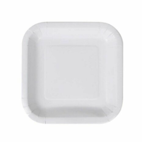 Bordenset Algon Wegwerp Wit Karton 20 cm (36 Stuks) 2