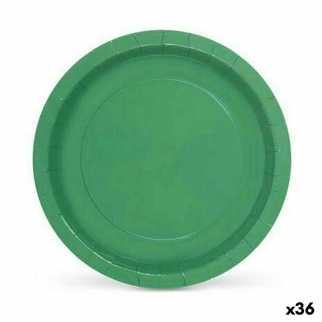 Bordenset Algon Wegwerp Karton Groen 10 Onderdelen 20 x 20 x 1,5 cm (36 Stuks) 1