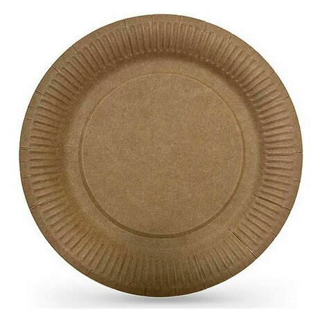 Bordenset Algon Wegwerp Kraftpapier 10 Onderdelen 20 cm (24 Stuks) 2
