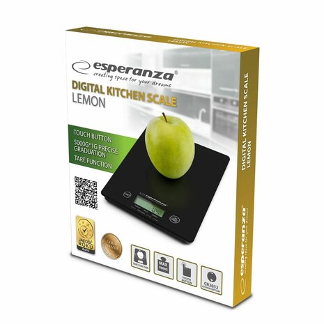 Keukenweegschaal Esperanza EKS002K Zwart 5 kg 3