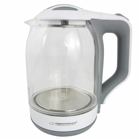 Waterkoker Esperanza EKK025W  Wit Glas Plastic 1500 W 1,7 L 2