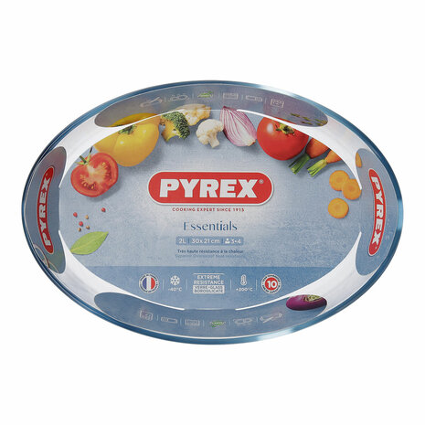 Ovenschaal Pyrex Classic Vidrio Transparant Glas Ovaalvormig 30 x 21 x 7 cm (4 Stuks) 3