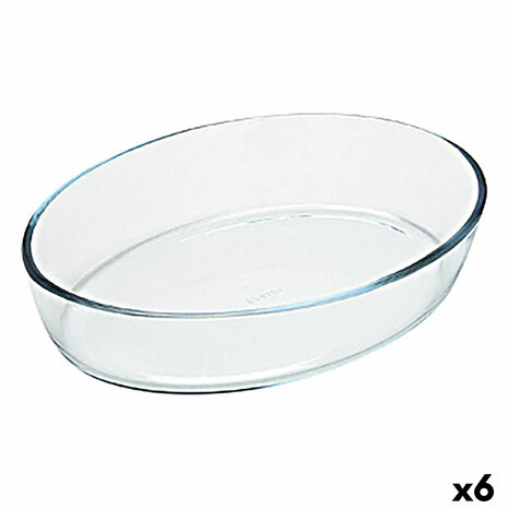 Ovenschaal Pyrex Classic Vidrio Transparant Glas Ovaalvormig 35 x 24 x 7 cm (6 Stuks) 1