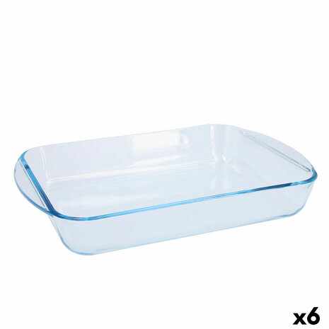 Ovenschaal Pyrex Classic Vidrio Transparant Glas Rechthoekig 35 x 23 x 6 cm (6 Stuks) 1